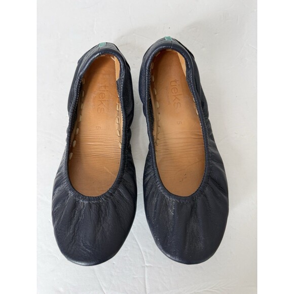 Tieks Women's Ballet Flats 5 California Navy Blue Foldable - Picture 4 of 7